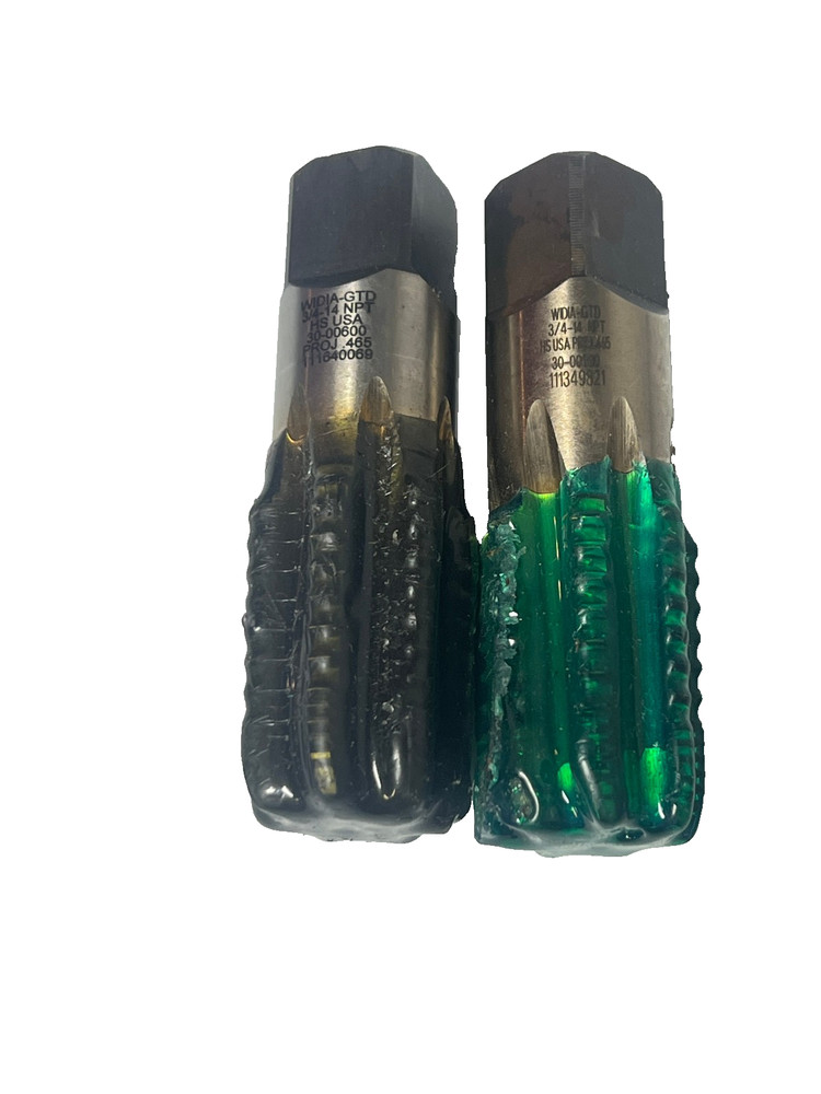 3/4&Prime; &ndash; 14 NPT Taper Pipe Tap Thread Cleaning Rethreading lot x2