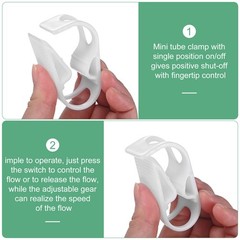 1-Pack 1/8-1/4 1/4-5/16 1/4-1/2 1/2-5/8 Inch Plastic Tubing Clamps [White]