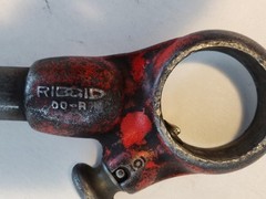 RIDGID 00-R PIPE RATCHET THREADER &ndash; HEAD & IRON HANDLE ONLY OO-R