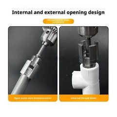 NEW External Pipe & Integrated Internal Threading-Tool PVC Pipe Threader Kit