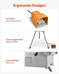 VEVOR Electric Pipe Threader Machine 750W 28RPM Cutter for 1/2&Prime; to 2&Prime; Pipes