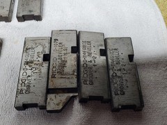 Ridgid 50960 Beveling Dies 1144 Guide and 1079 cutting 37 1/2 degree two + sets