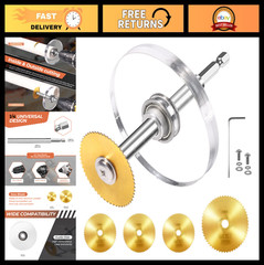 PVC Pipe Cutter with 4 Titanium Blades & Adjustable Depth Gauge &ndash; 1/4&Prime; Hex Shank