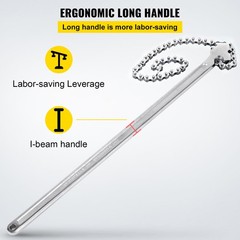 Uimoso 24-Inch Heavy-Duty Pipe Chain Wrench with 6.7-Inch Chain