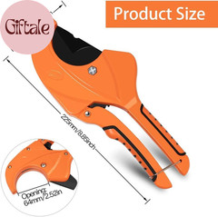 Ratchet PVC Pipe Cutter,Cuts up to 2-1/2&Prime;PEX,PVC,PPR and Plastic Hoses,Pipe Cutt
