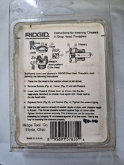 Ridgid 37835 1&Prime; 12R NPT Pipe Threading Dies 0R 00R 11R 111R 30-A 31A