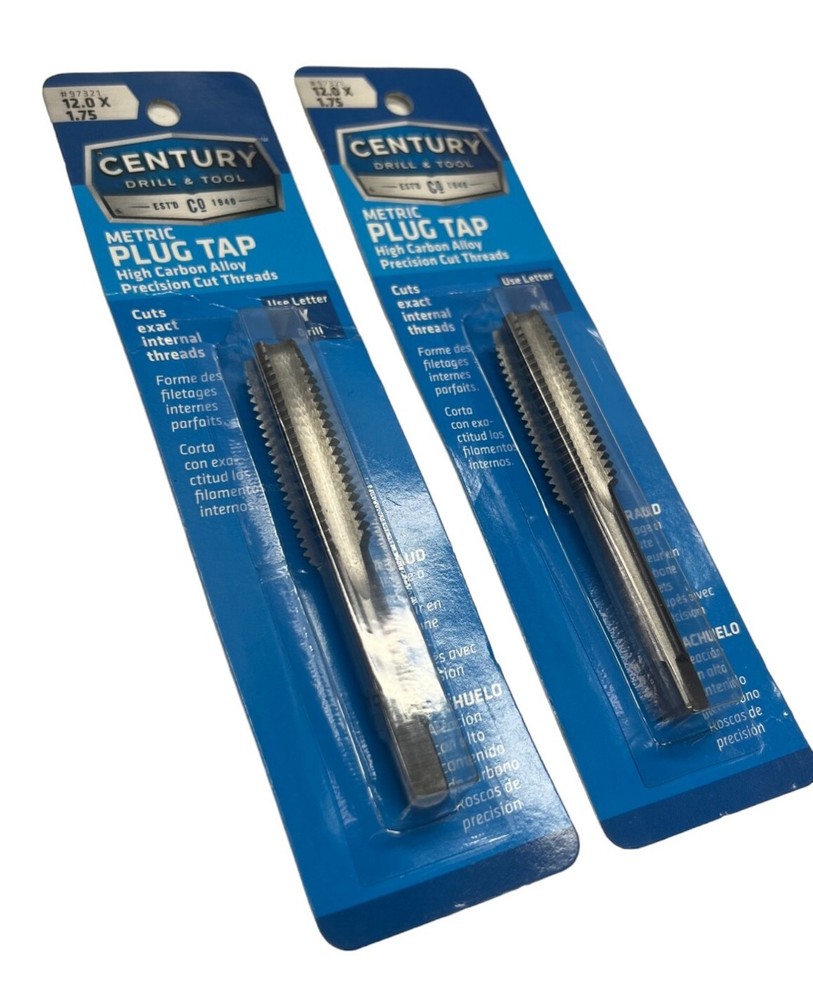 Century Drill & Tool 97321, 12.0 x 1.75 Metric Plug Tap (LOT OF 2) **SALE**
