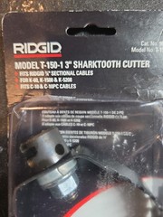 Ridgid 98055 3&Prime; inch Sharktooth Cutter T-150-1 7/8&rdquo; Cable K-60, K-1500, K-5208