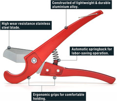 Pex Tubing Cutter for 1/8,1/4, 3/8, 1/2, 3/4-Inch up to 1-Inch Pex Pipe Cutter
