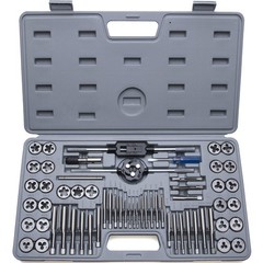 60Pcs Tap and Die Set SAE Metric Threading Rethreading Tool Kit with Case