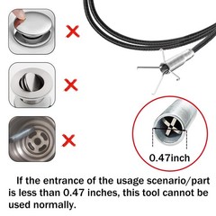 Drain Snake，116&Prime; Flexible Grabber Claw Tool Reacher Drain Snake Hair Drain Cl&hellip;