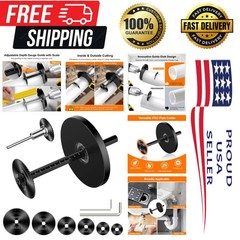 Ergonomic PVC Pipe Inside Cutter with 6 Blades & Measurement Scale &ndash; Matte Black