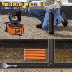 20M Sewer Pipe Inspection Camera, 4.3&Prime; Monitor Drain Sewer Pipeline Endoscope