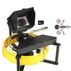 30M Sewer Pipe Inspection Camera 4.3&Prime; Sewer Drain Industrial Endoscope 16GB DVR
