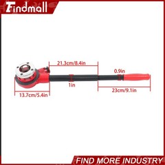 Findmall Ratchet Pipe Threader Kit W/3 Dies 1/2&Prime; 3/4&Prime; 1&Prime; NPT Pipe Threading Tool