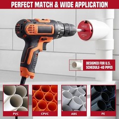 6Pcs PVC Pipe Reamer Kit, Durable Aluminum PVC Fitting Saver for Sch.40 CPVC, AB