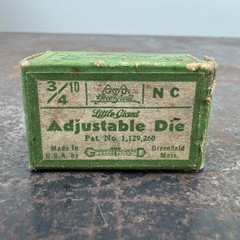 GTD Greenfield Tap and Die Little Giant 3/4&Prime; 10 NC Adjustable Pipe Dies w/ Box