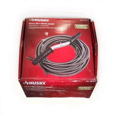 Husky 1/2 in. x 50 ft. Heavy‑Duty Manual Drain Auger for Clogged 1002494611 USED