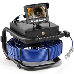 4.3&Prime; Sewer Inspection Camera w 66ft/20m Cable 12 LED Lights IP68 Camera for Pipe