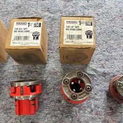 Ridgid 12-R Pipe Threader Die Head Set 12R Threading Dies 1 1/4&rdquo; &ndash; 1/4&rdquo;