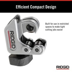 Close Quarters Tubing Cutter 1/4&Prime; to 1-1/8&Prime; Pipe Cutter, Compact Silver Tool