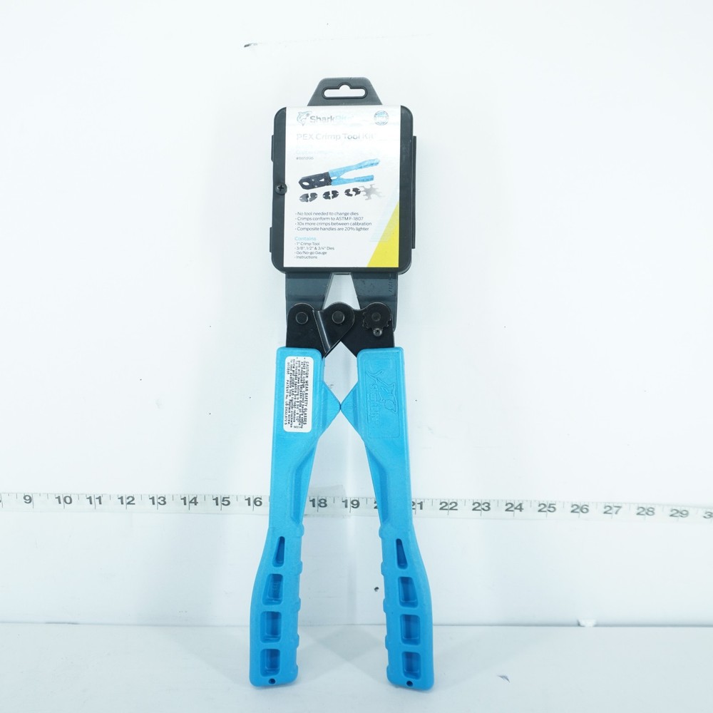 NEW &ndash; SHARKBITE 865896 PEX CRIMP RING TOOL KIT (FOR 3/8&Prime;, 1/2&Prime;, 3/4&Prime; & 1&Prime;)