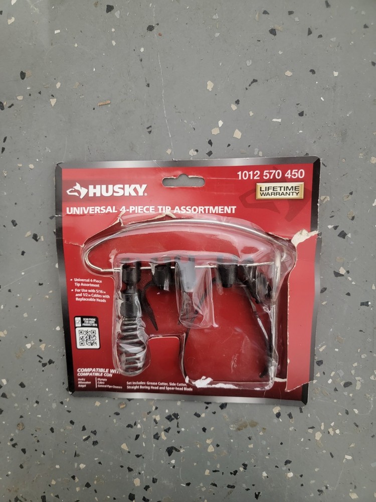 Husky 4-Piece Cutter Tips for Drain Auger 1012 570 450