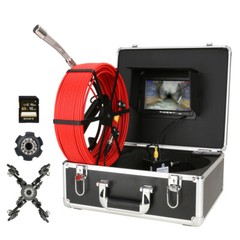 30M Drain Sewer Camera 1080P 7inch Monitor 16GB Pipe Inspection Video Camera