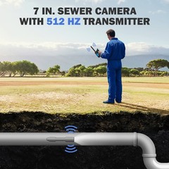 7 in Self-Leveling Sewer Camera with Locator 164ft Cable Sewer Inspection Camera