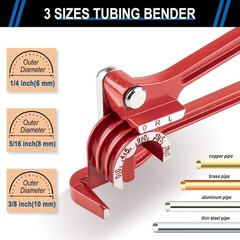 3 In 1 Tubing Bender 0 180 Degrees for 1/4 5/16 3/8 Pipe