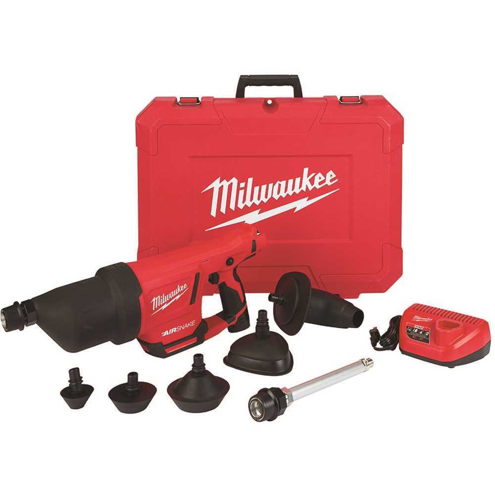M12 12V Li-ion Cordless Drain Cleaning Airsnake Air Gun Kit 1 2.0Ah Battery Toil