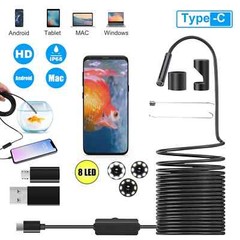 Pipe Inspection Camera Endoscope Video Sewer Drain Cleaner Waterproof Snake USB