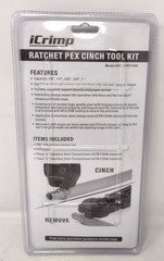 Icrimp Ratchet PEX Cinch Tool with Removing Function for 3/8 to 1-Inch Stainless