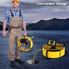 4.3-inch Screen 16GB DVR Pipeline Camera 23mm/0.9-inch Camera Diameter 20m Cable