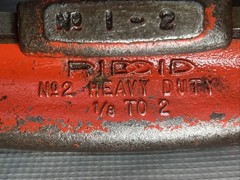 Vintage RIDGID Pipe Cutter No. 2 Heavy Duty 1/8&Prime; To 2&Prime; Ridge Tool Co No 1-2