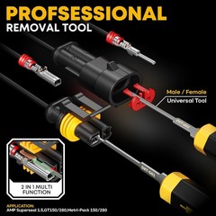 DXCRIMP Waterproof Electrical Connector Crimping Tool Kit for 1/2/3/4 Pin Wires