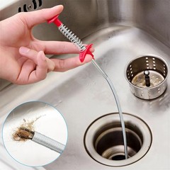 118&rdquo; Drain Snake Flexible Claw Grabber Tool W/ Gloves for Sink Shower Hair Clog