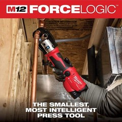 Milwaukee M12 12V Lithium-Ion FORCE LOGIC Press Tool Kit CTS Copper Jaws