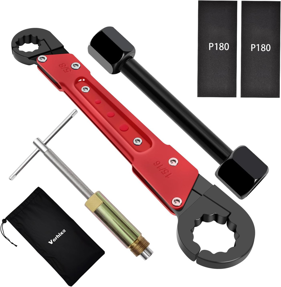 6Pc Plumbing Tool Kit Angle Stop Wrench 1/2&Prime; Compression Sleeve Puller