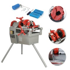 Electric Pipe Threader Machine 750W Cutter Pipe Threader 1/2&Prime;-2&Prime; NPT Threading