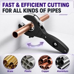 Ratcheting Pipe Cutter, 2-in-1 Close Quarters Tubing Cutter Tool (5/16&Prime; to 1-&hellip;