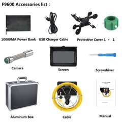 10M Handheld Pipe Sewer Inspection Camera Video Camera Meter Counter 7&Prime; Monitor