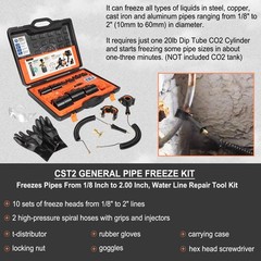 CST2 General Cold-Shot Pipe Freeze Kit, Small, Black + Orange