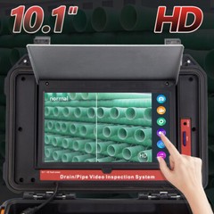 10.1&Prime; Ultra HD Sewer Camera Meter Counter Self-Balancing Monitor 512hz Sonde 50M