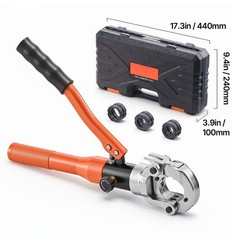 Uimoso Hydraulic Copper Pipe Crimping Tool with 1/2&Prime;, 3/4&Prime;, 1&Prime; Jaws
