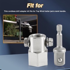 For Stainless Steel Headwind Trailer Crank Handle Cordless Drill Adapter Kit