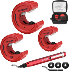HAUTMEC Copper Tubing Cutter Set 3 PCS Copper Pipe Cutter Tool, in Portable Stor