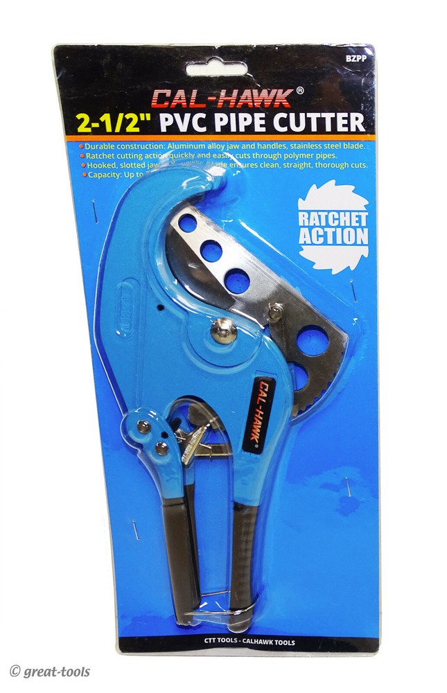 RATCHETING PVC PIPE CUTTER TOOL, 2-1/2&rdquo; capacity &ndash; ratchet type &ndash; plumbing tools