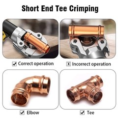 Anbull Hydraulic Copper Tube Crimping Tool,Copper Pipe Fittings Yellow