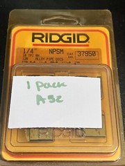 RIDGID 1/4&Prime; NPSM Alloy Steel Pipe Dies 37950 &ndash; 1 Pack